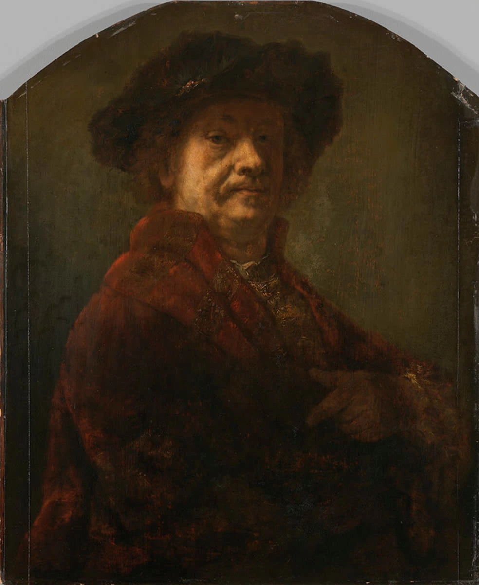 Portrait de Rembrandt — copie ancienne d’après Rembrandt, avant 1712, Alte Pinakothek