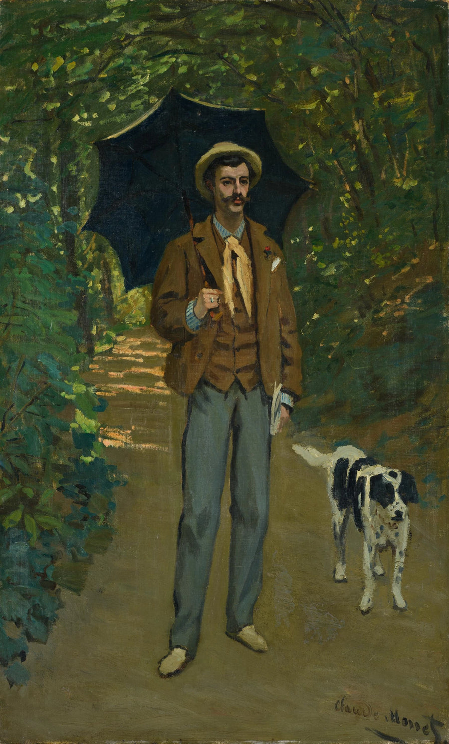 Retrato de Victor Jacquemont no guarda-sol W54 - Claude Monet