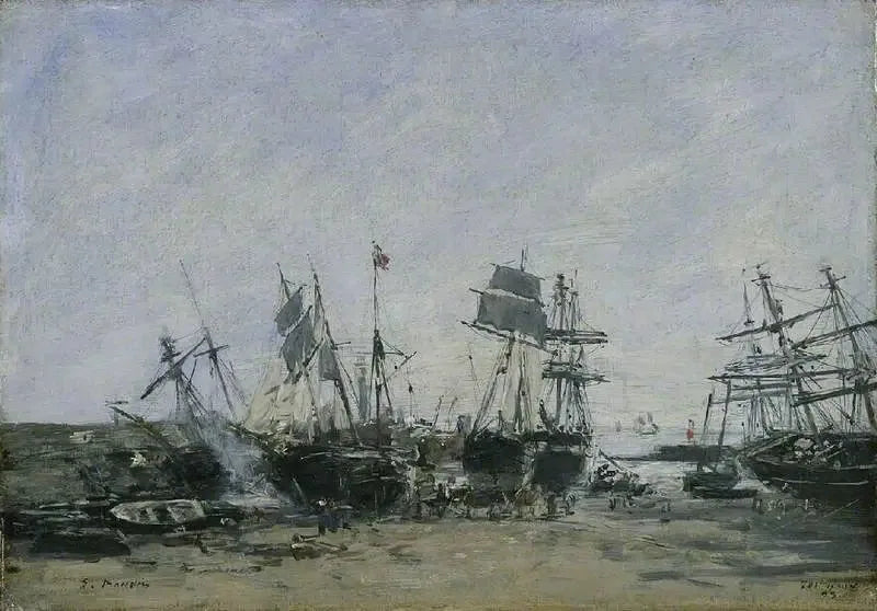 Portrieux, maré baixa - Eugène Boudin
