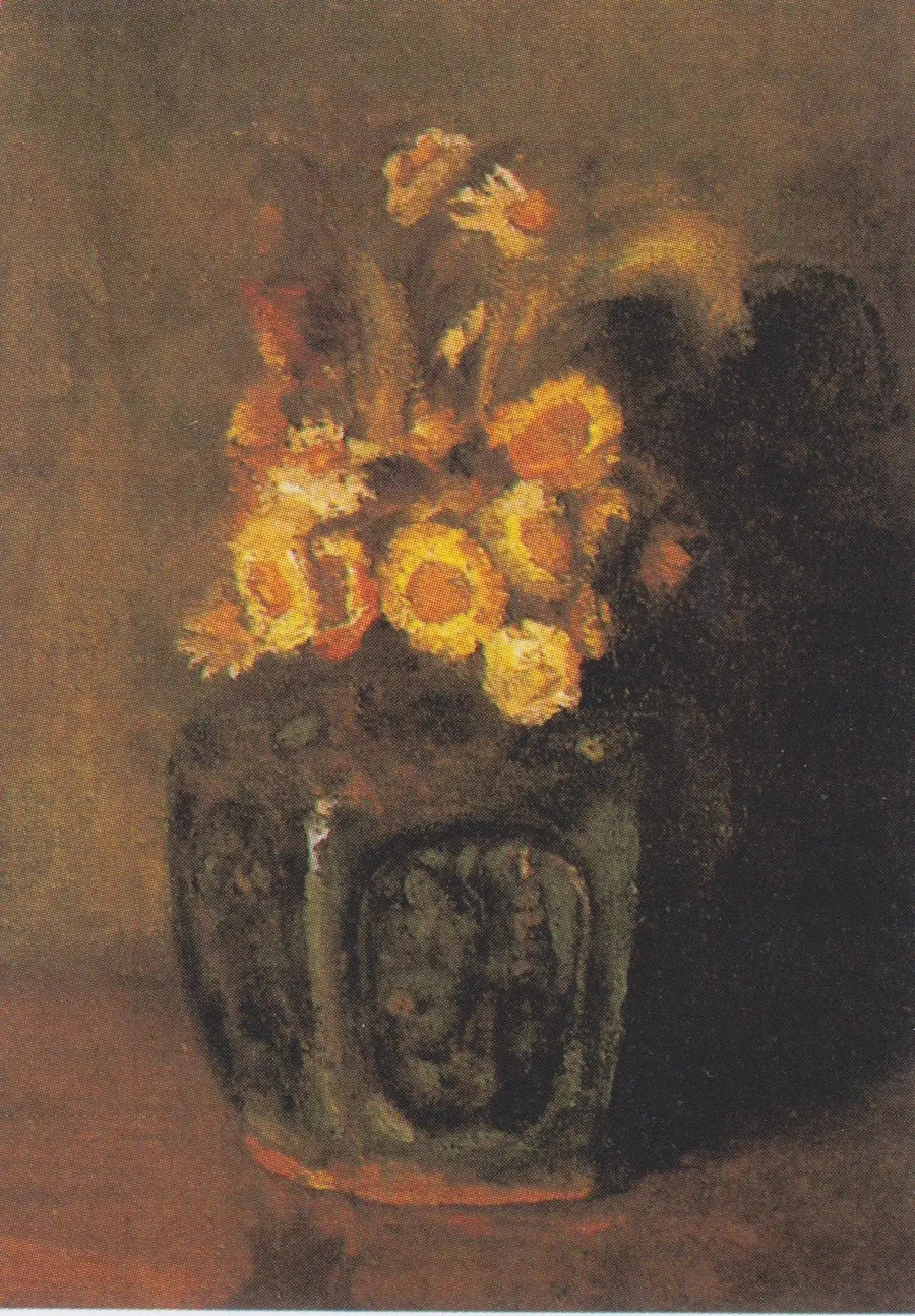 Pote de gengibre cheio de crisântemos - Vincent van Gogh