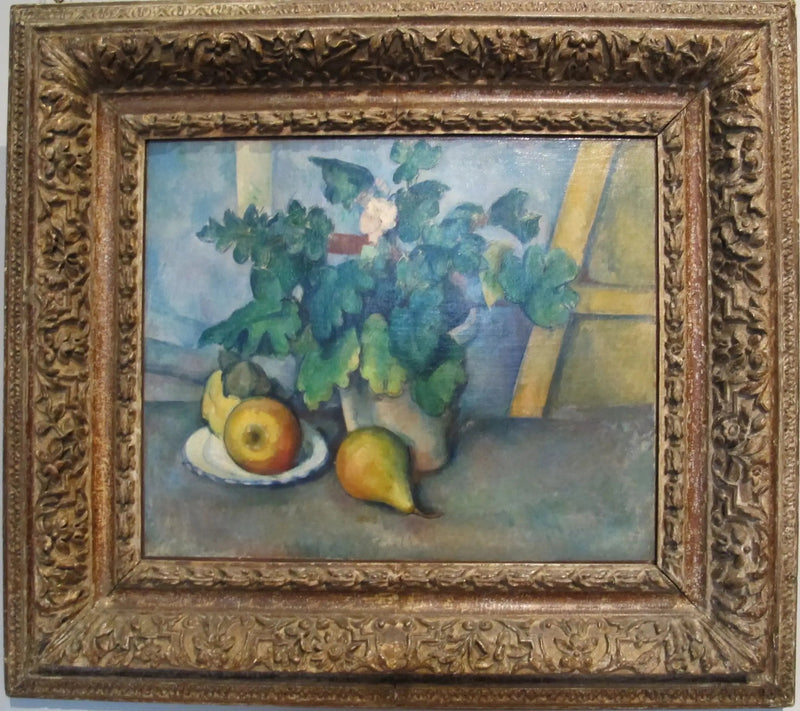 Vaso de primaveras e frutas - Paul Cézanne