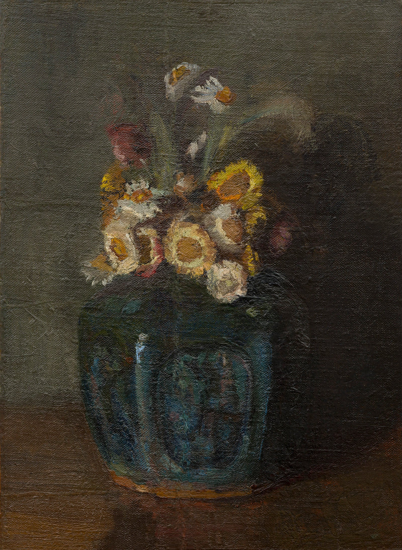 Pote de gengibre cheio de crisântemos - Vincent van Gogh