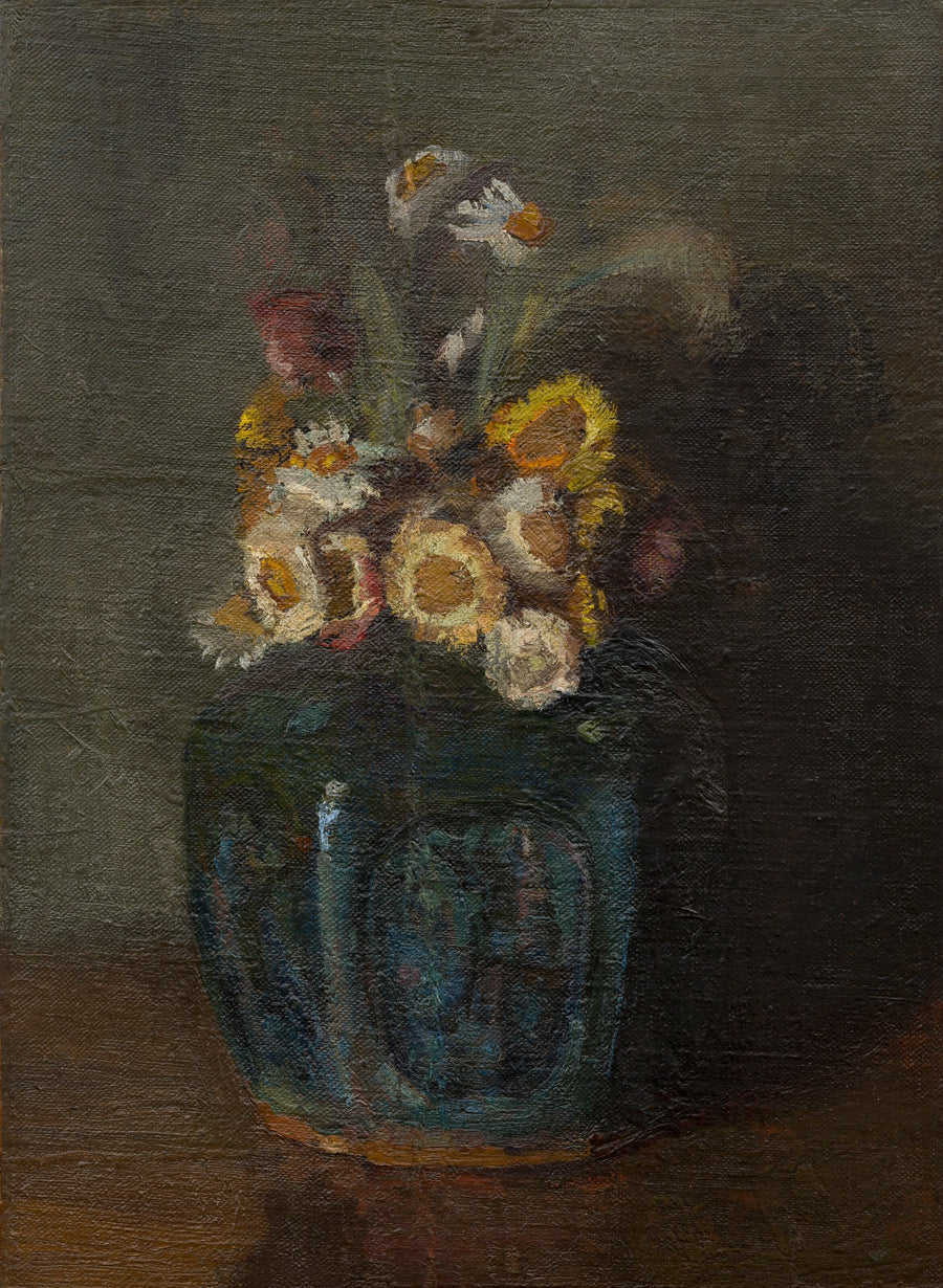 Pote de gengibre cheio de crisântemos - Vincent van Gogh