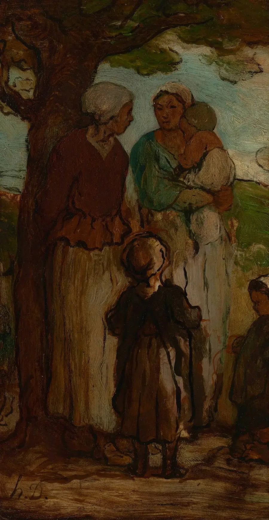 Potins de quartier - Honoré Daumier