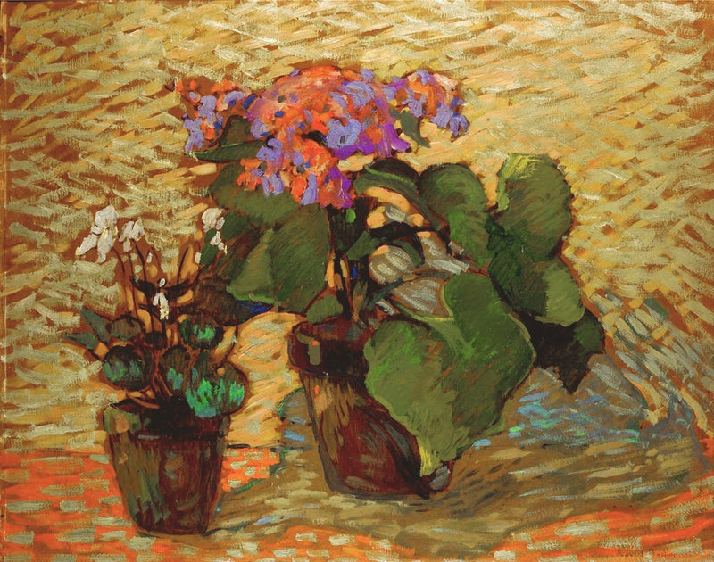 Vasos de gerânios - Robert Antoine Pinchon