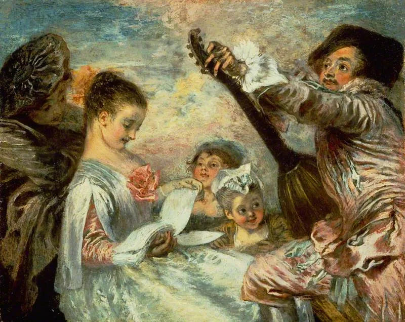 Para nos provar que essa bela - Antoine Watteau