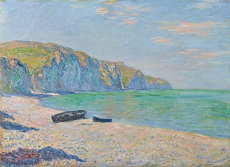 A Praia de Pourville - Reprodução de quadros de Monet