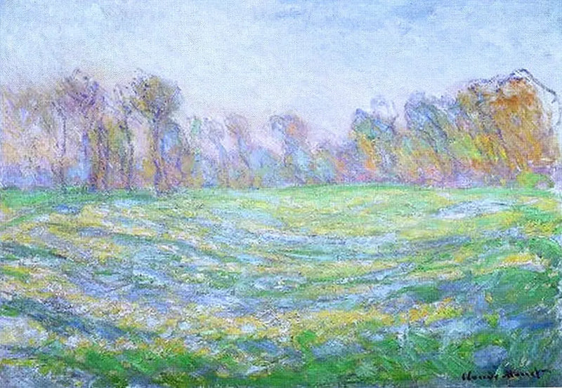 Pradaria em Giverny - Claude Monet