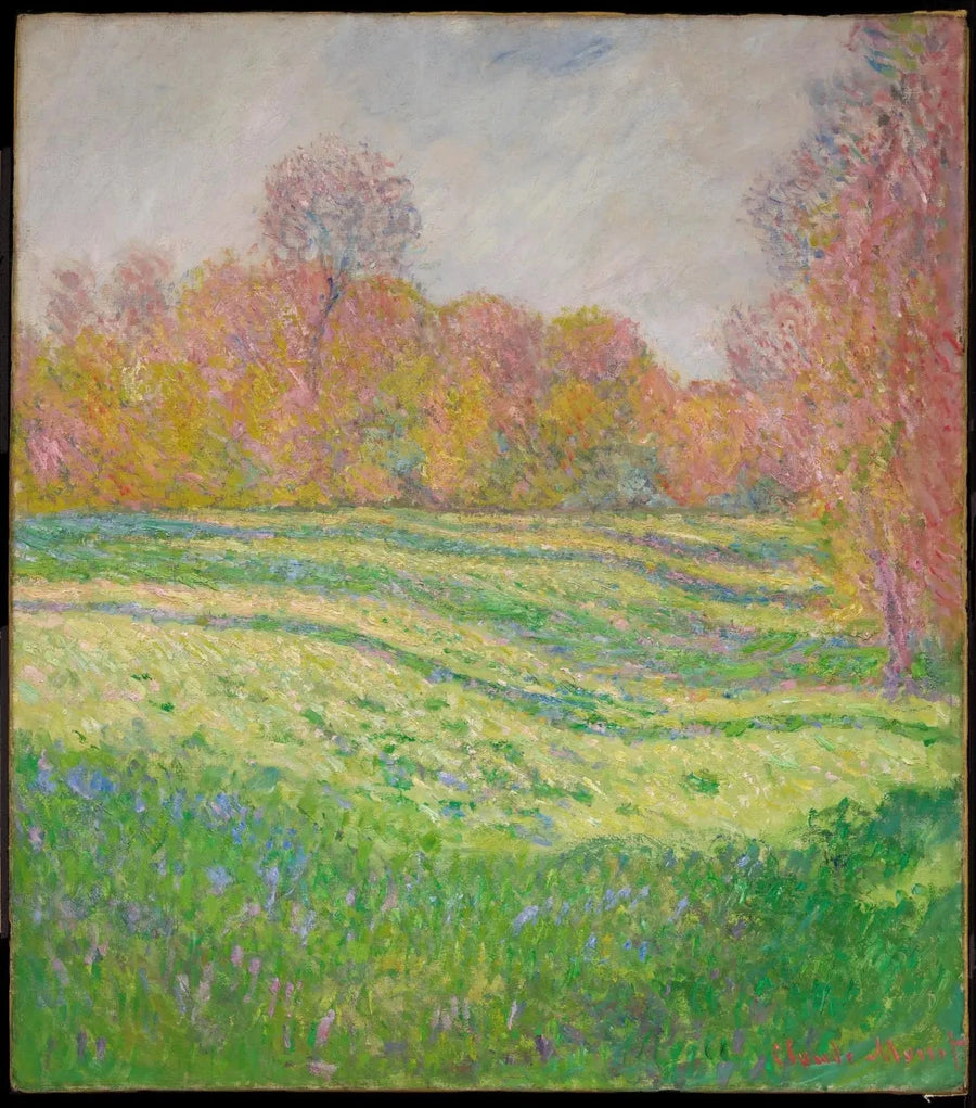 Pradaria em Giverny, efeito outono W1083 - Claude Monet
