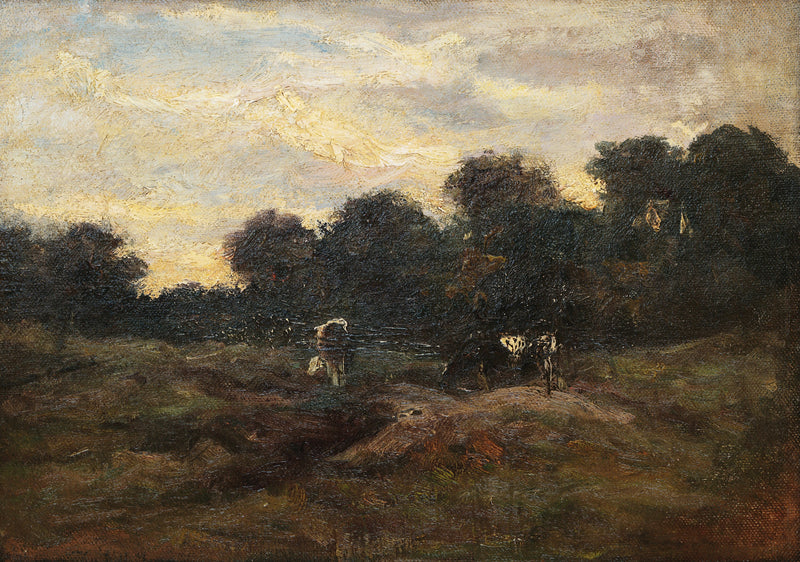 Pradaria com vacas - Vincent van Gogh
