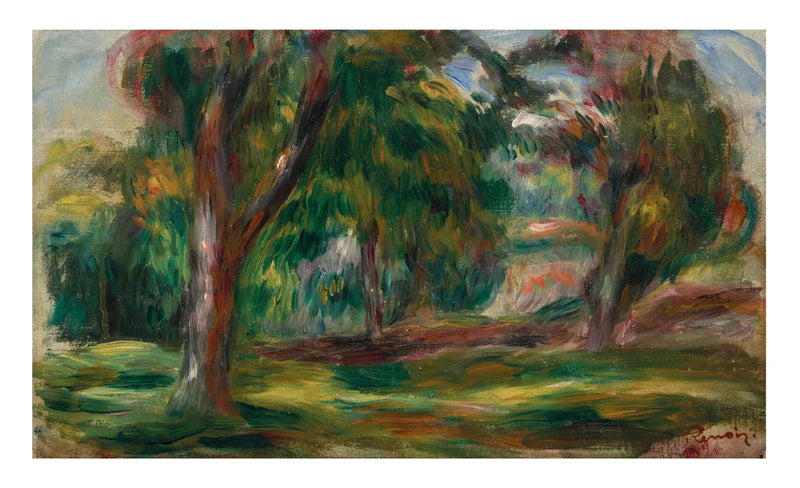 campo e árvores - Pierre-Auguste Renoir