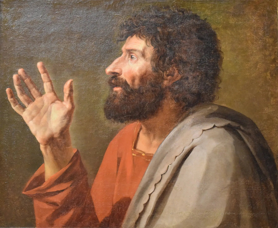 Primeira ideia para o velho Horácio de "Juramento dos Horácios" - Jacques-Louis David