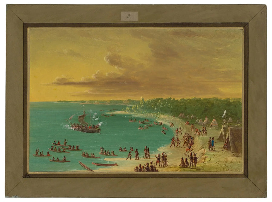 Primeira travessia do Griffin no Lago Erie. 7 de agosto de 1679 - George Catlin