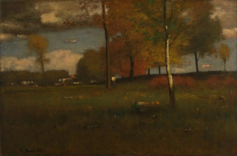 Perto da aldeia, outubro - George Inness