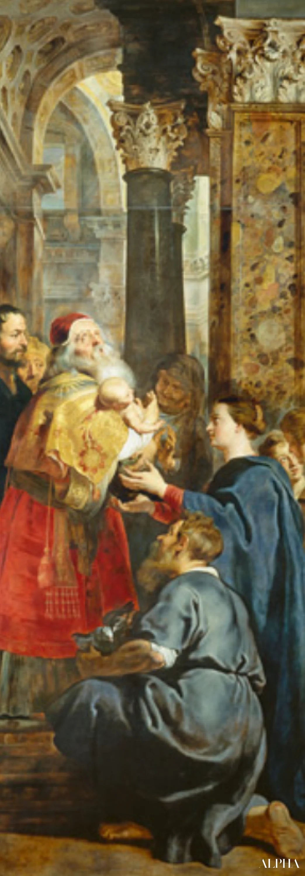 Présentation au Temple, panneau droit du triptyque La Descente de Croix - Peter Paul Rubens - Reproductions de tableaux et peintures haut de gamme