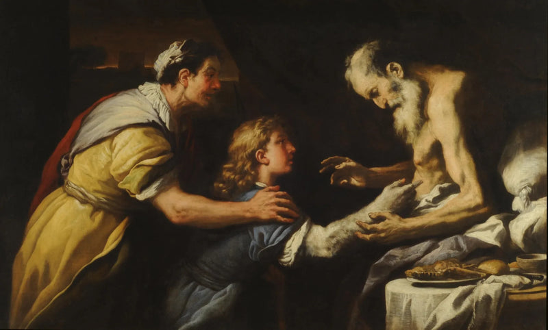 Apresentação de Jacó a Isaac - Luca Giordano