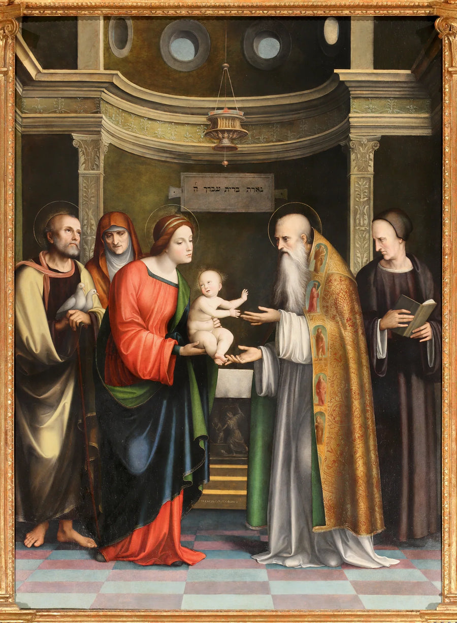 Apresentação de Jesus no templo e purificação da Virgem - Francesco Francia
