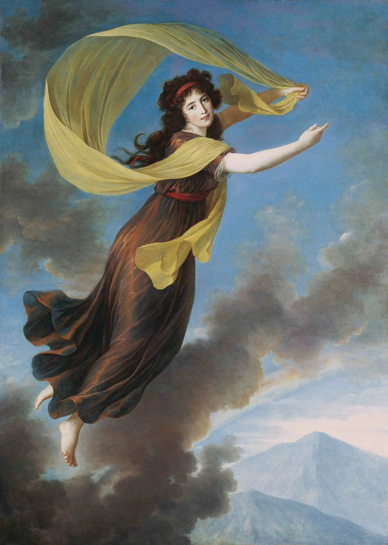 Princesa Karoline de Liechtenstein (1768-1831), née condessa de Manderscheidt-Blankenheim no papel de Íris - Élisabeth Vigée Le Brun