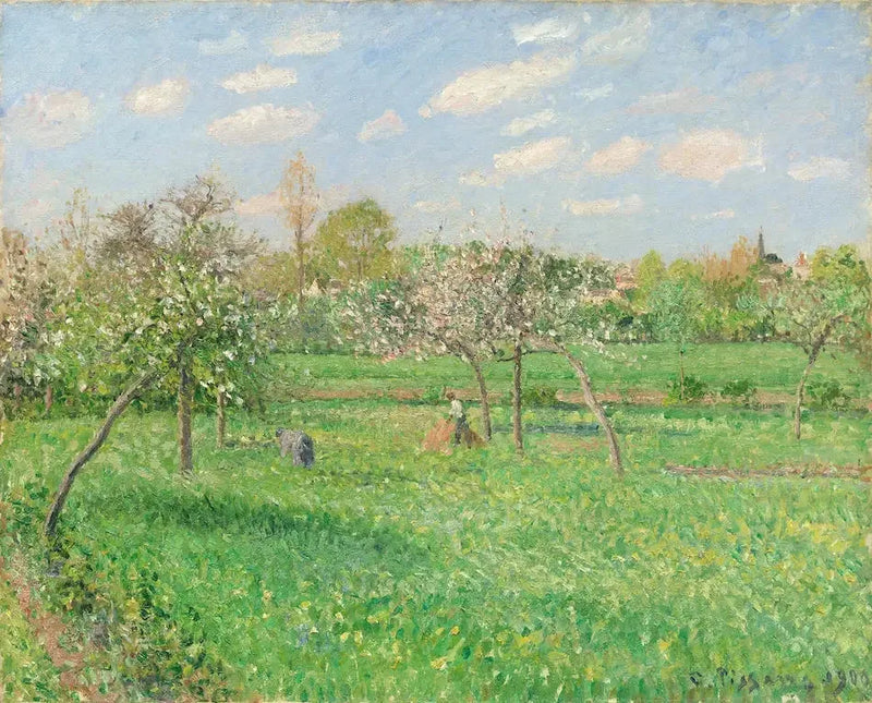 Primavera, manhã, sol, Éragny - Camille Pissarro