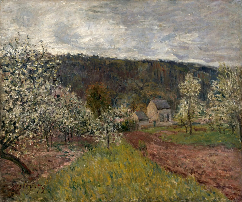 Primavera chuvosa nos arredores de Paris - Alfred Sisley