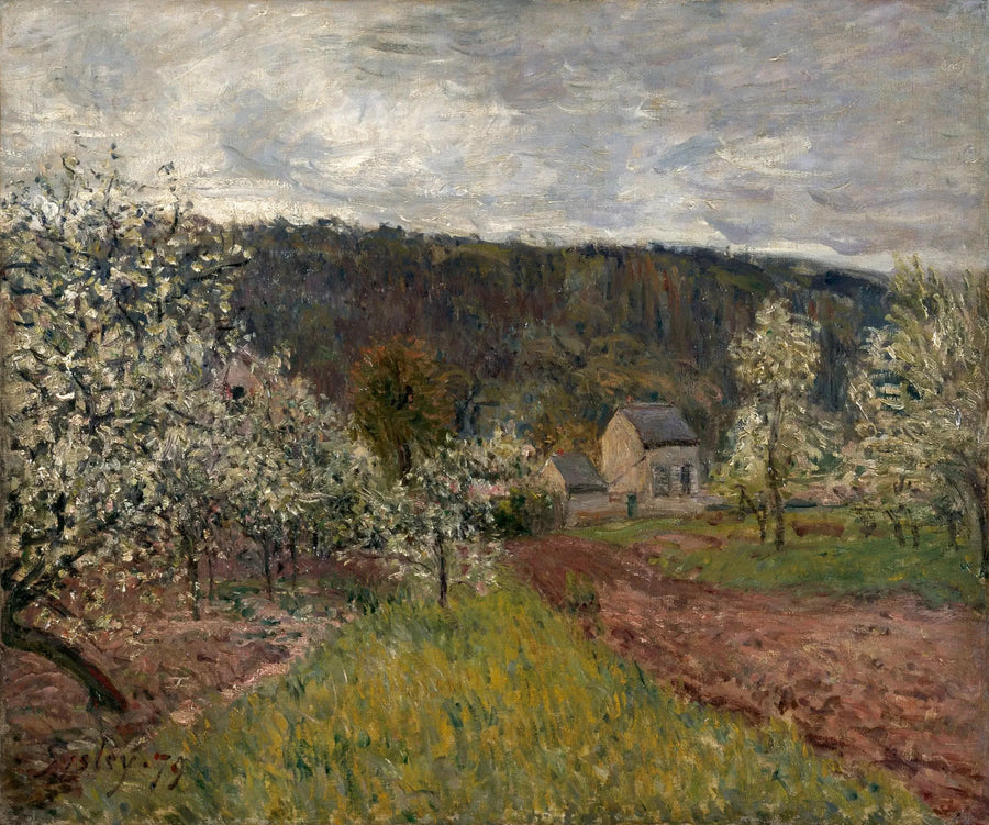 Primavera chuvosa nos arredores de Paris - Alfred Sisley