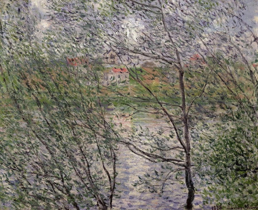 A primavera através dos galhos - Claude Monet