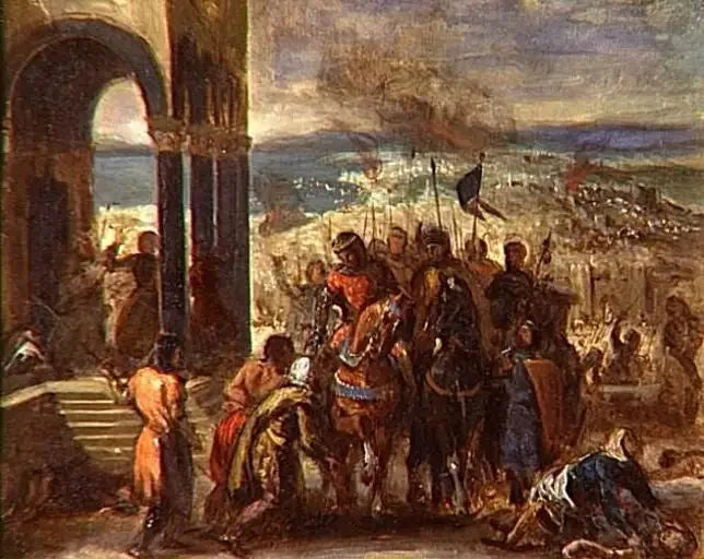 Tomada de Constantinopla pelos cruzados - Eugène Delacroix