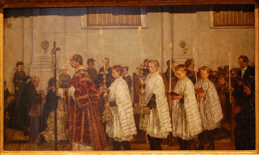 Procissão na igreja velha-católica de Haia - Isaac Israëls