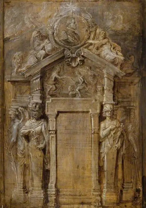 Projeto para a página de título da Pompa Introitus...Ferdinandi - Peter Paul Rubens