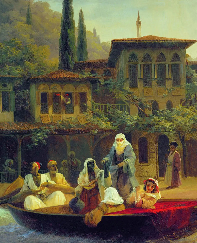 Passeio de barco por Kumkapi em Constantinopla - Ivan Aïvazovski