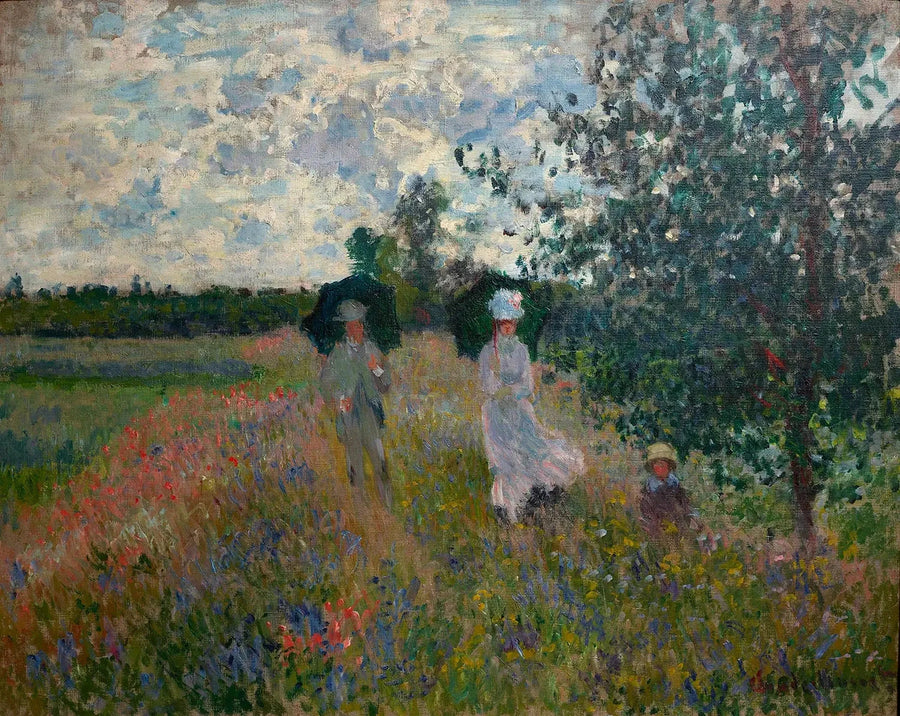 Em um passeio perto de Argenteuil W379a - Claude Monet
