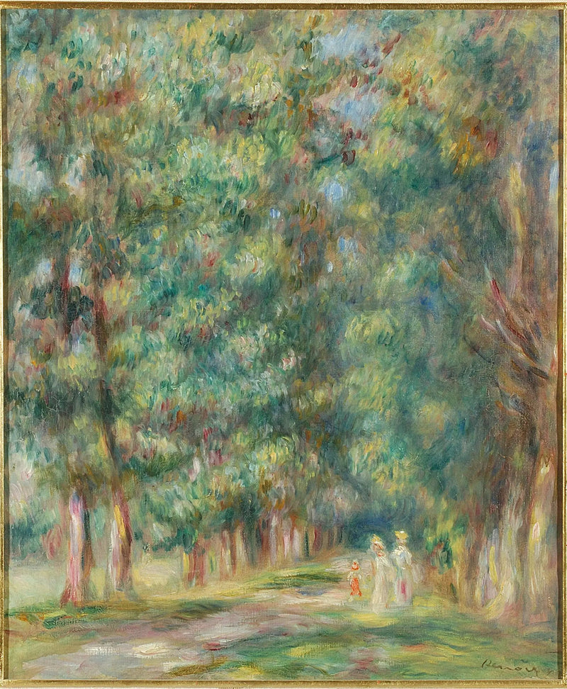 Passeio, sob a copa das árvores - Pierre-Auguste Renoir