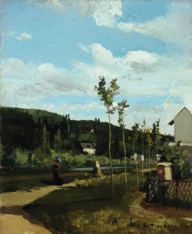 Passeio por um caminho, La Varenne-Saint-Hilaire - Camille Pissarro