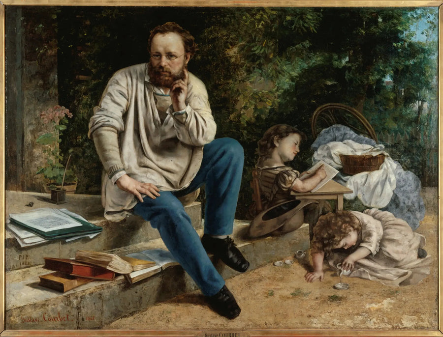 Proudhon e seus filhos - Gustave Courbet