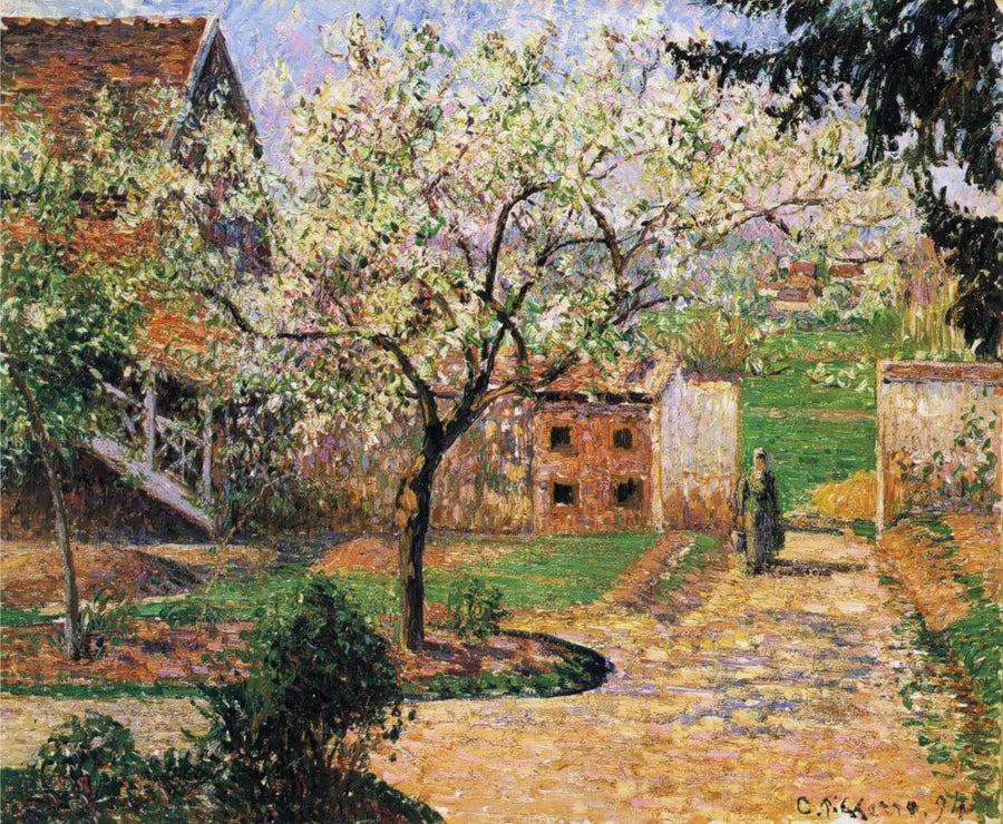 Flores de ameixeira, Éragny - Camille Pissarro
