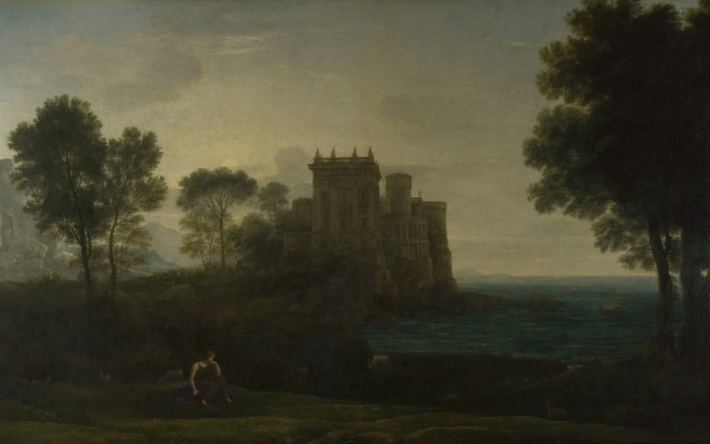 Psique diante do palácio do Amor - Claude Lorrain
