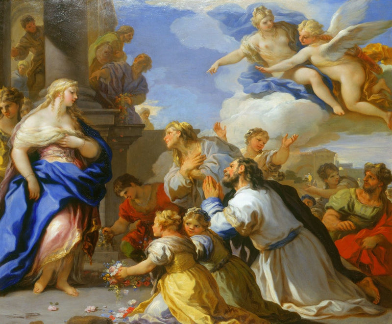 Psique Honrada pelo Povo - Luca Giordano