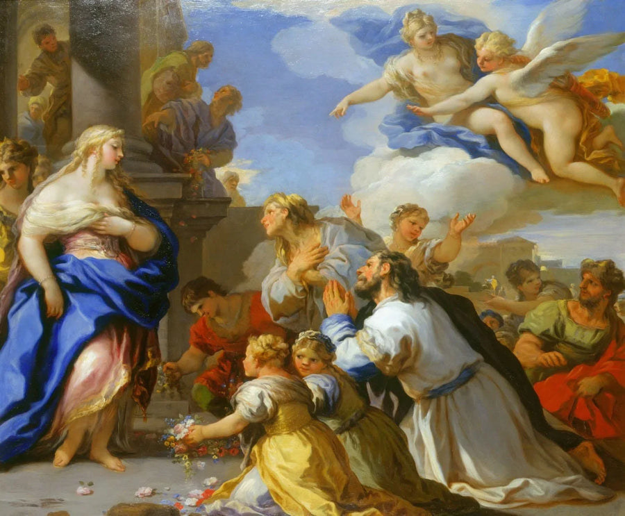 Psique Honrada pelo Povo - Luca Giordano