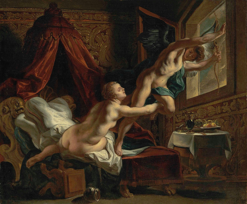 Psyché tente de retenir Cupidon - Jacob Jordaens