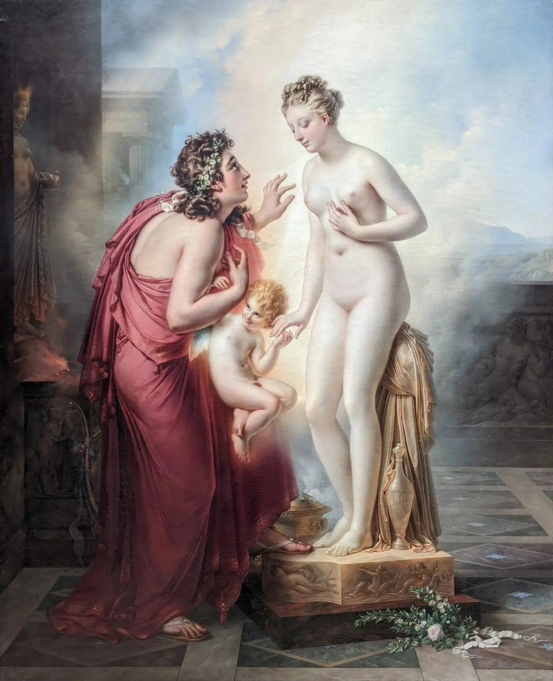 Pigmalião apaixonado por sua estátua - Anne-Louis Girodet