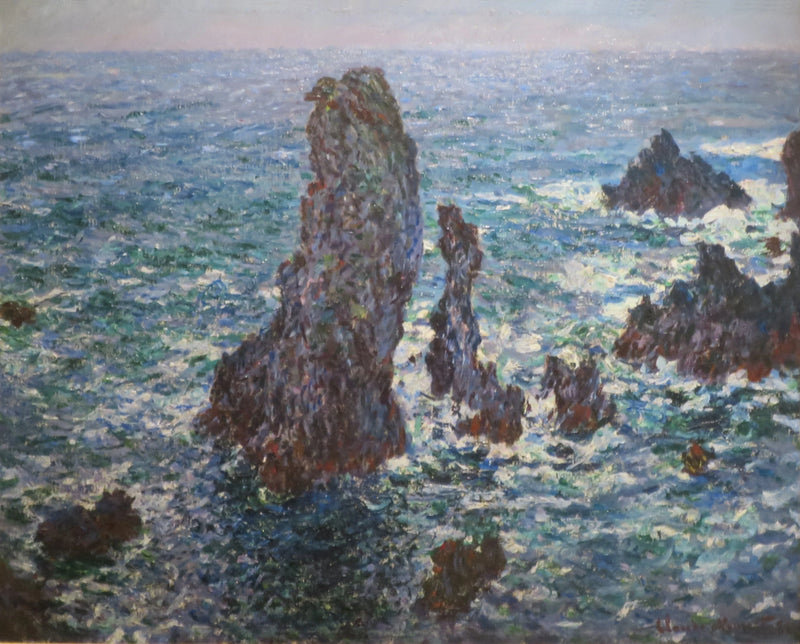 As Pirâmides de Port-Coton, mar selvagem W1084 - Claude Monet
