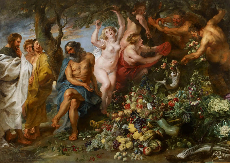 Pitágoras defendendo o vegetarianismo - Peter Paul Rubens