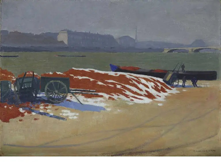 Quai de Seine na areia vermelha - Félix Vallotton