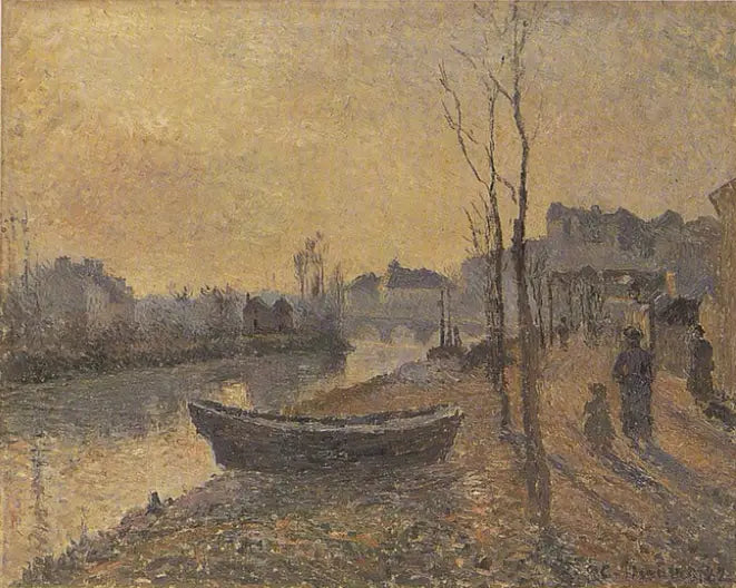 Quai do Pothuis, margens do Oise - Camille Pissarro