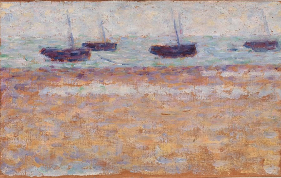 Quatro barcos em Grandcamp - Georges Seurat