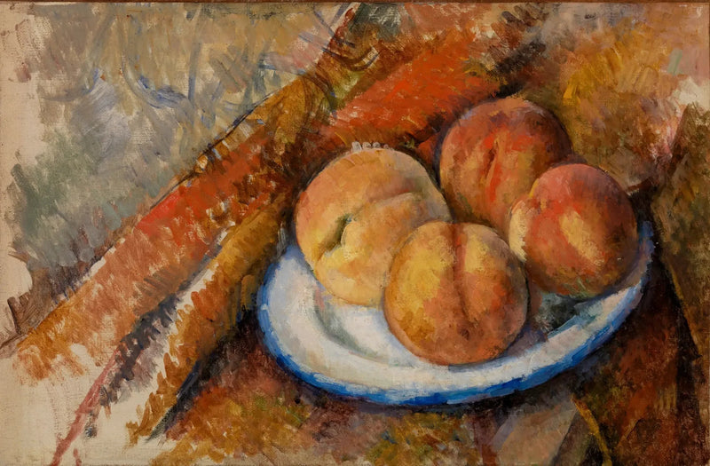 Quatro pêssegos em um prato - Paul Cézanne