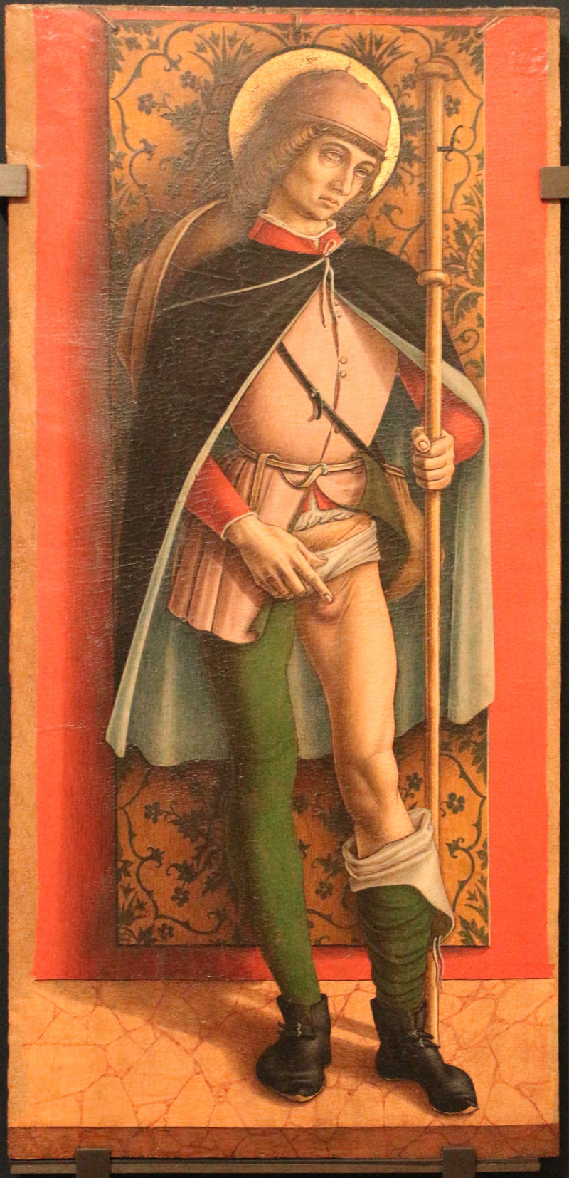 Quatro santos e bem-aventurados: São Roque - Carlo Crivelli
