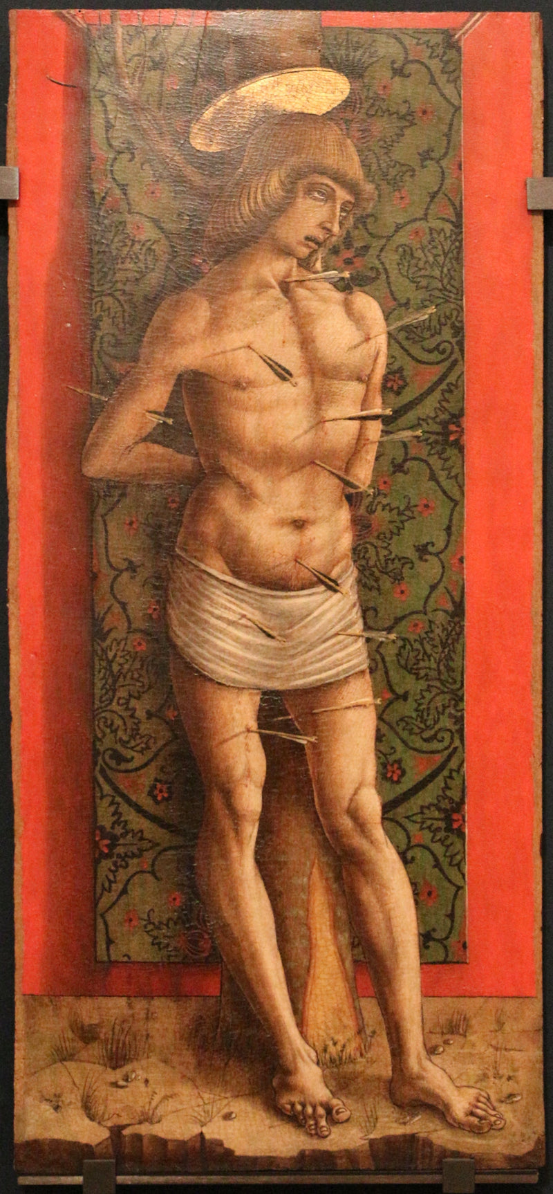 Quatro santos e bem-aventurados: Santo Sebastião - Carlo Crivelli