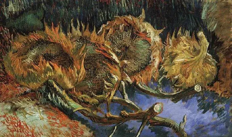 Quatro girassóis murchos - Vincent van Gogh
