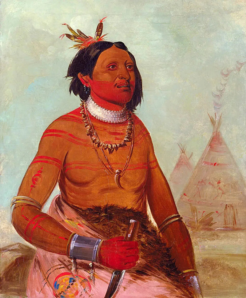 Quáy-hám-kay, Concha de Pedra, um corajoso - George Catlin